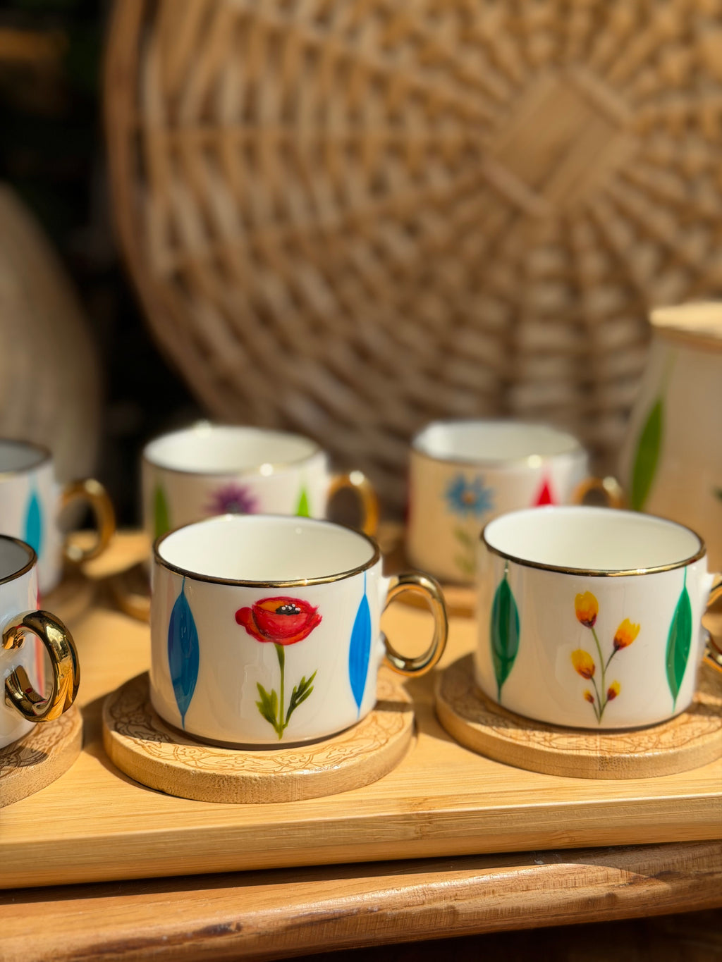 Floral Tulips Coffee Set 130$