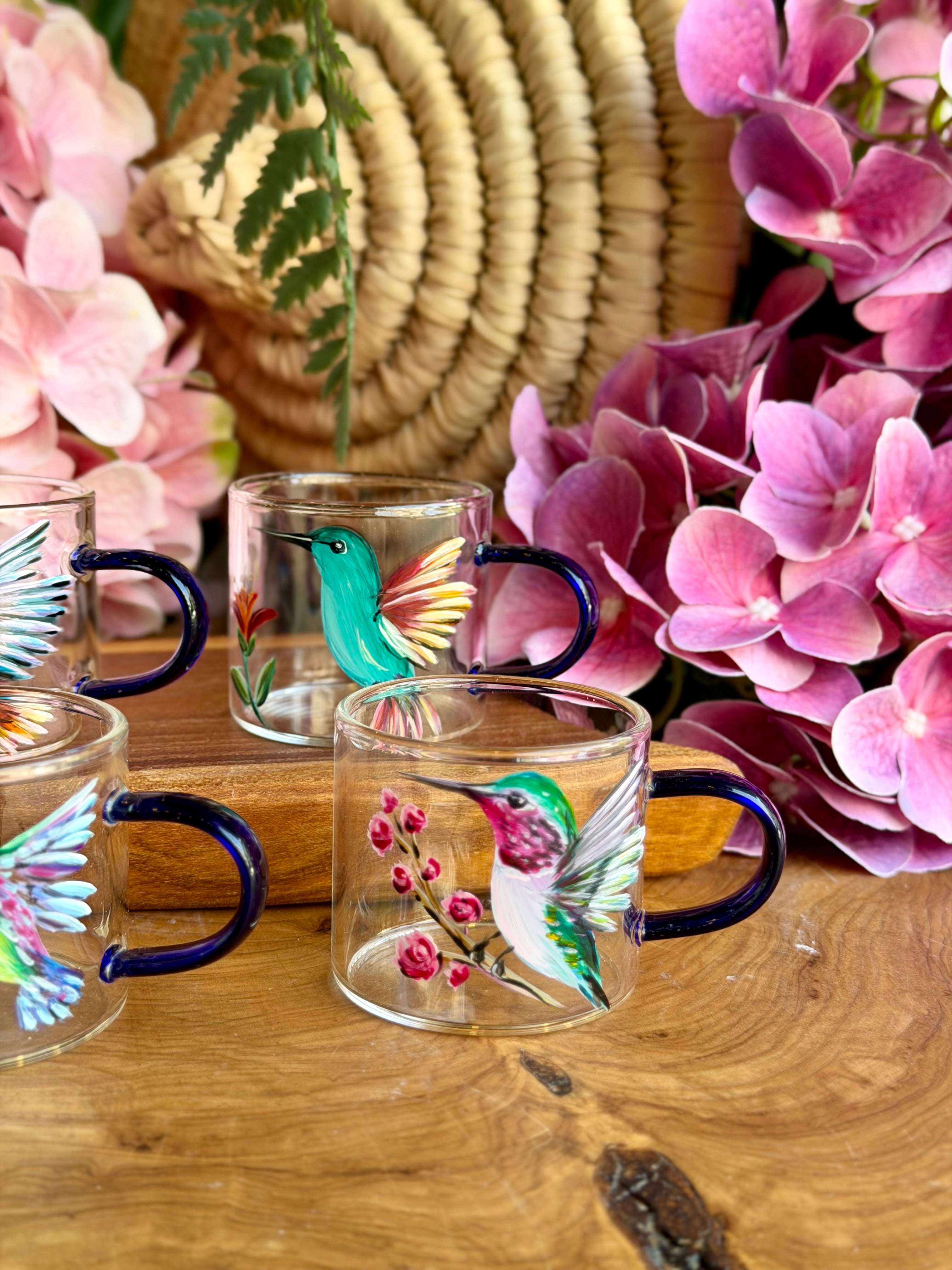 bird collection coffee cup with handle