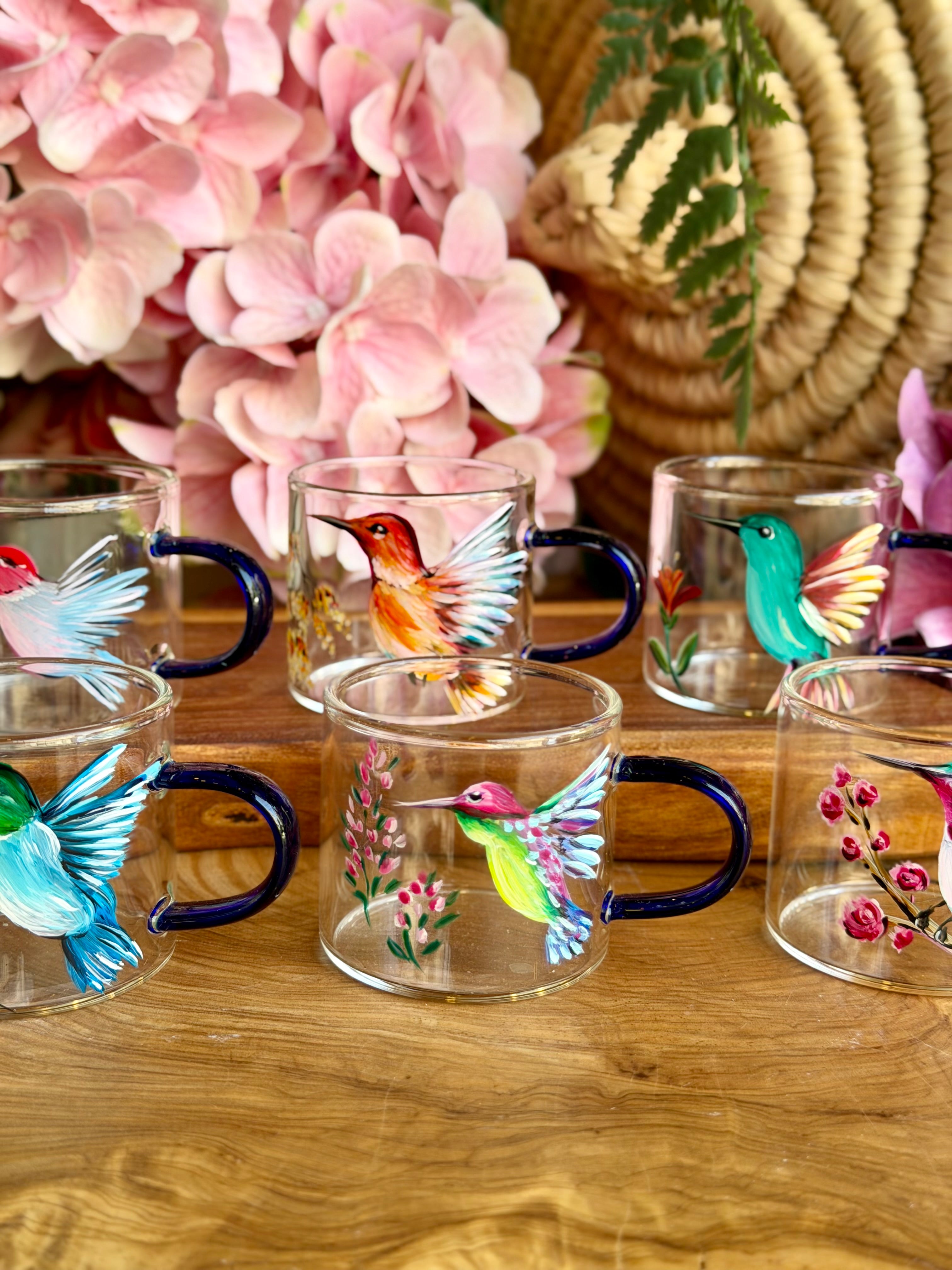 bird collection coffee cup with handle