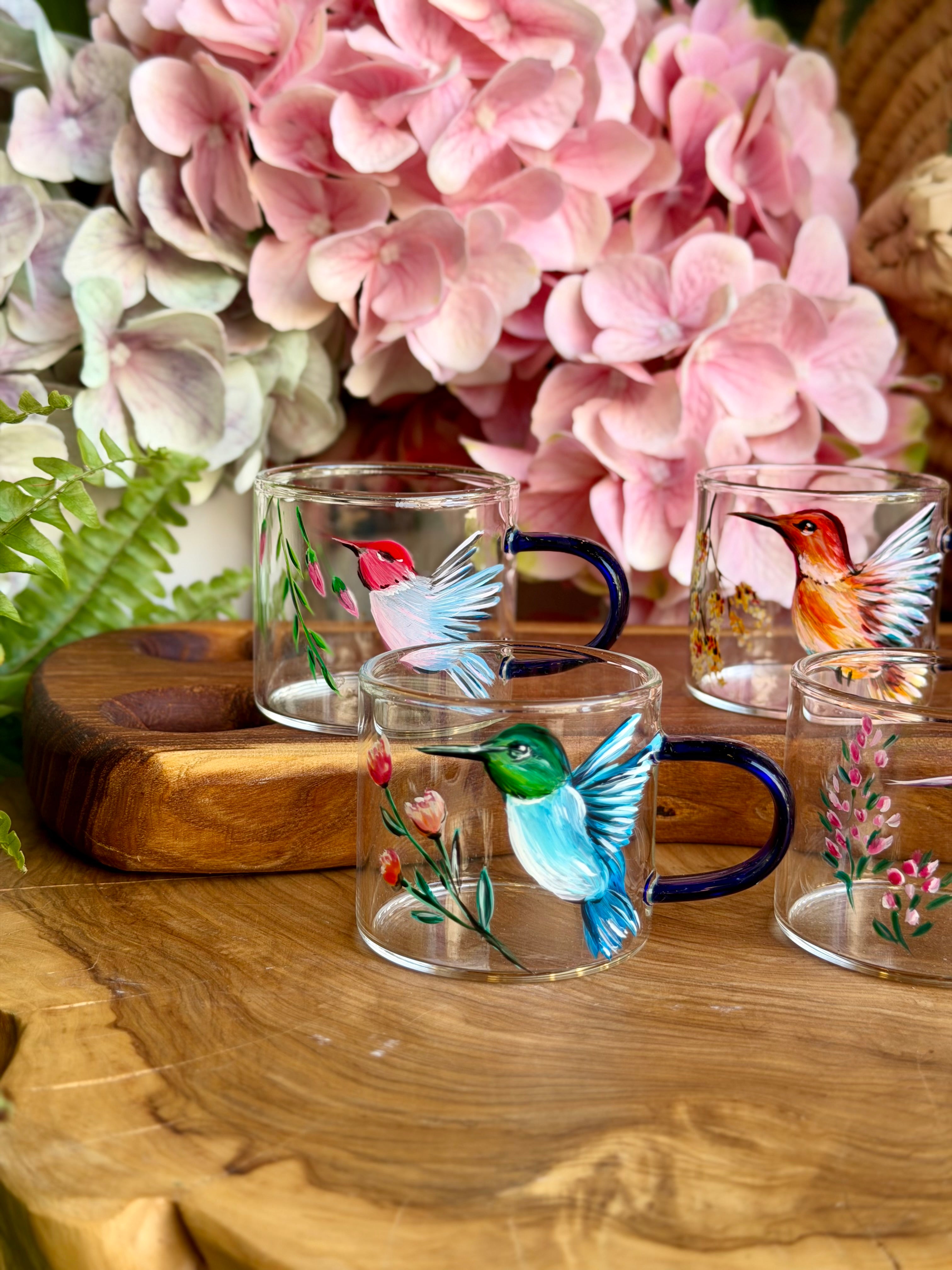bird collection coffee cup with handle