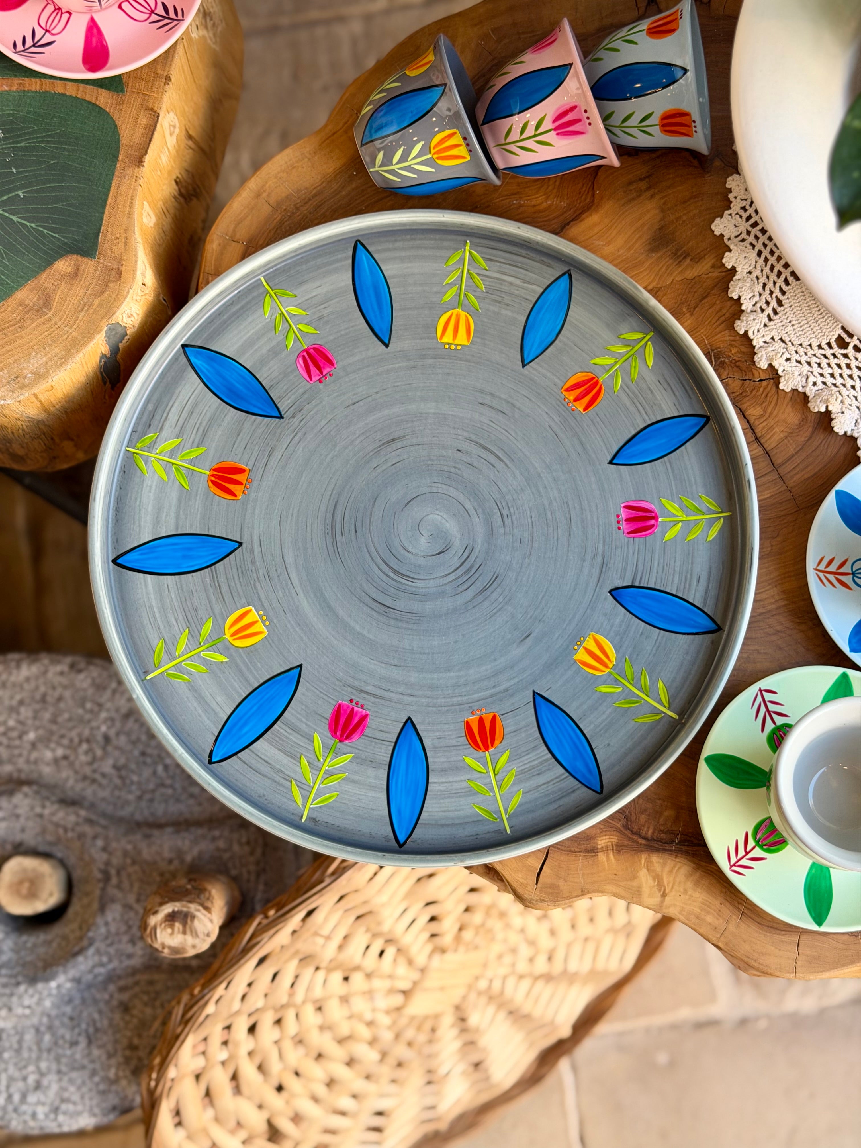 Ceramic tray FIORI collection