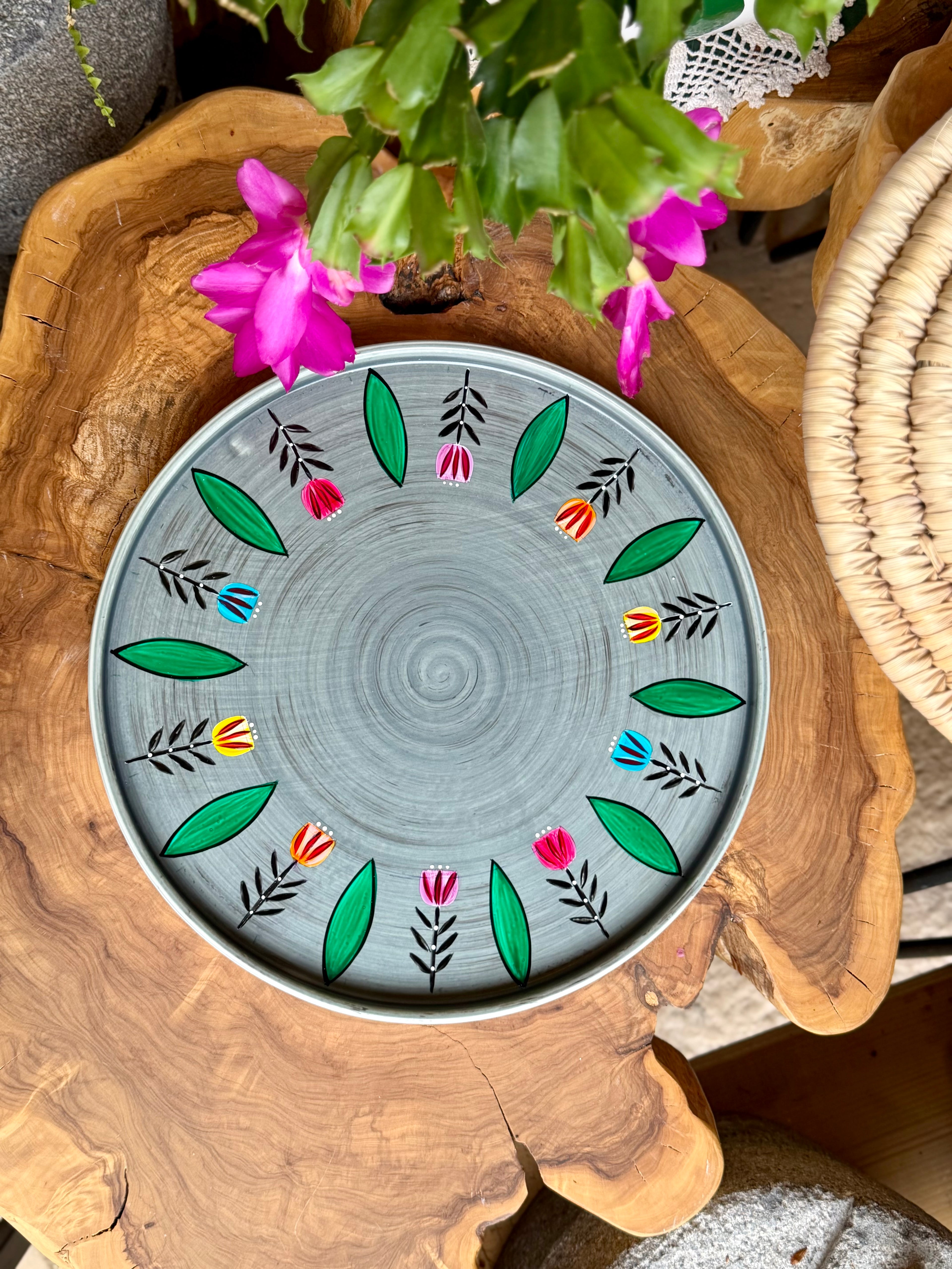Ceramic tray FIORI collection