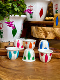 ceramic shafe coffee cups Tulip collection