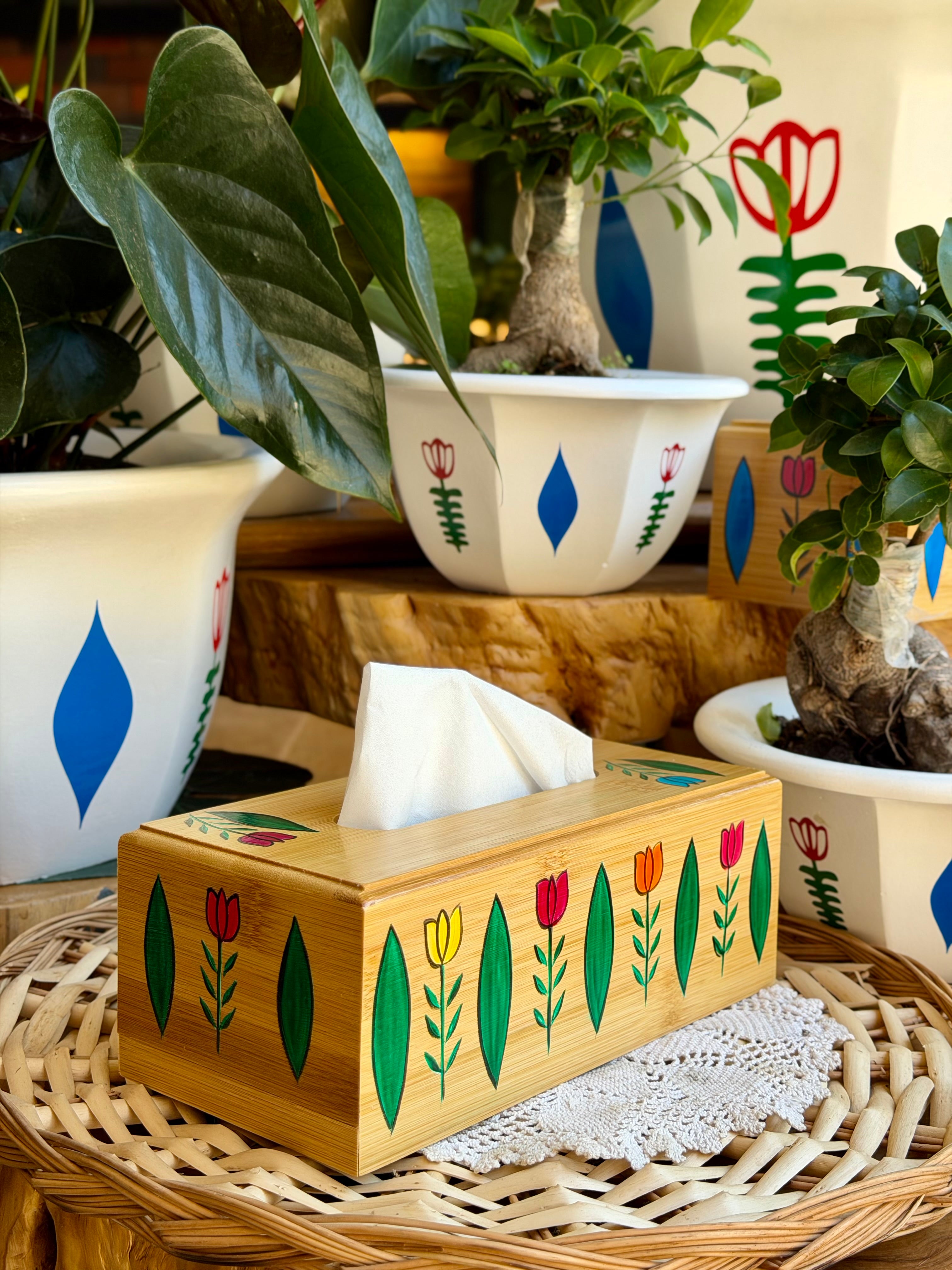 Wooden Tissue Box