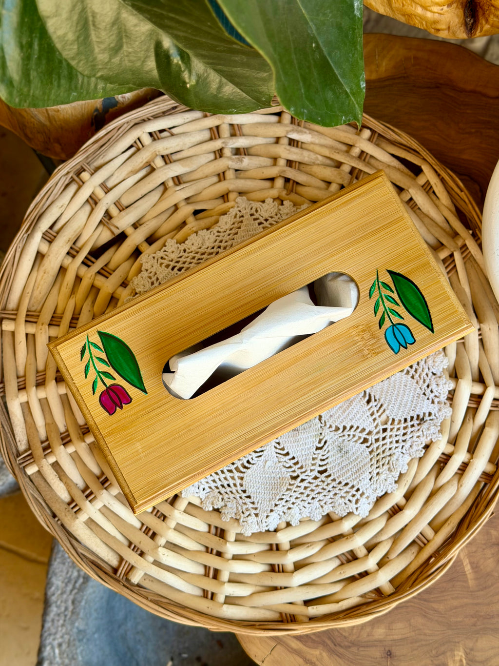 Wooden Tissue Box