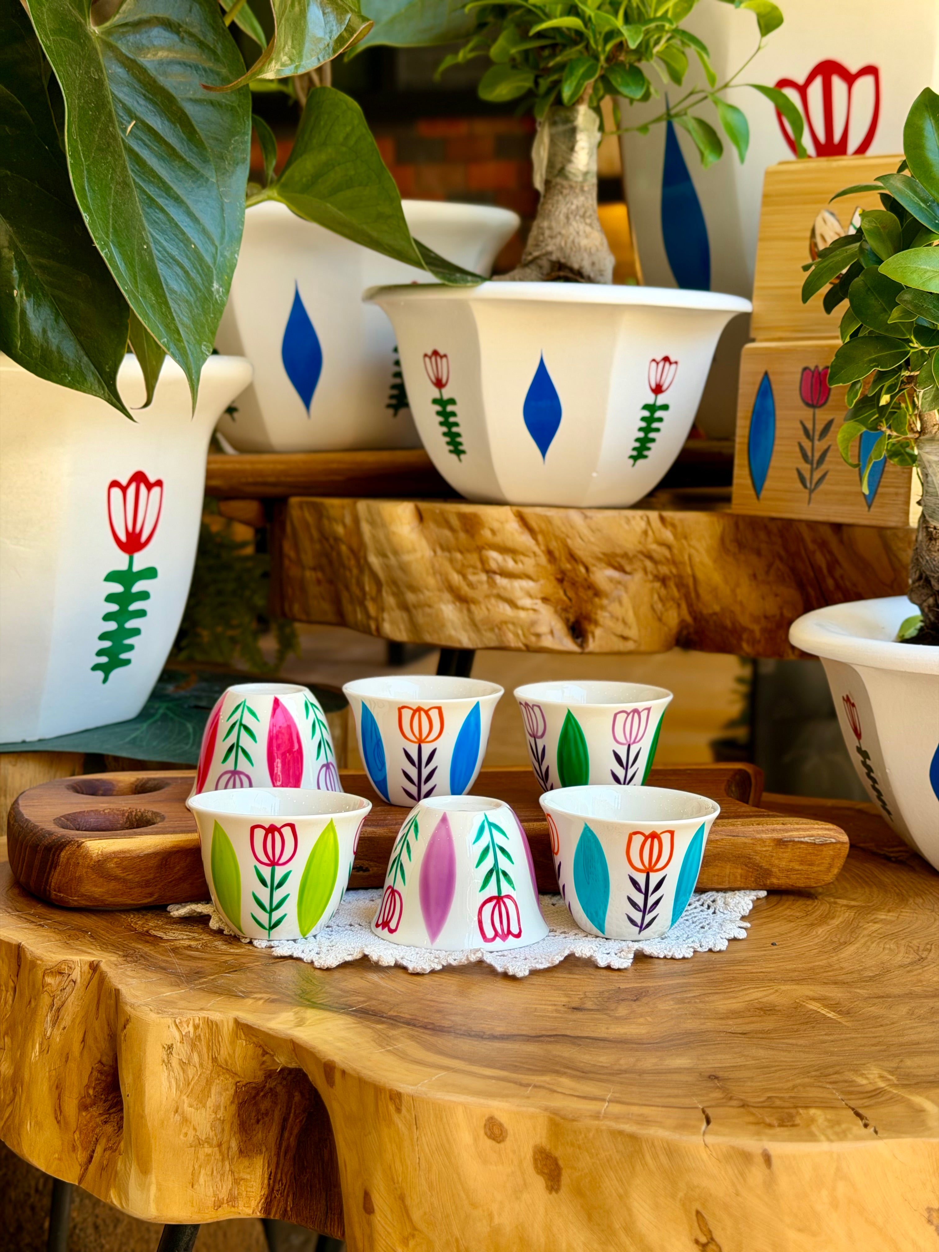 Multicolored tulip collection
