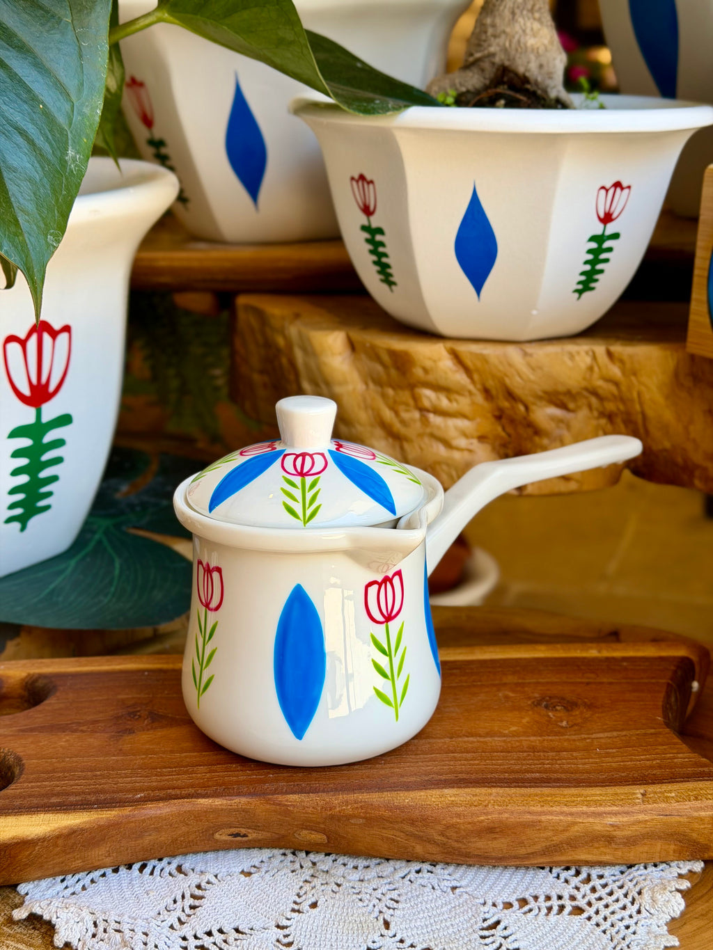 TULIPS coffee pot in Blue