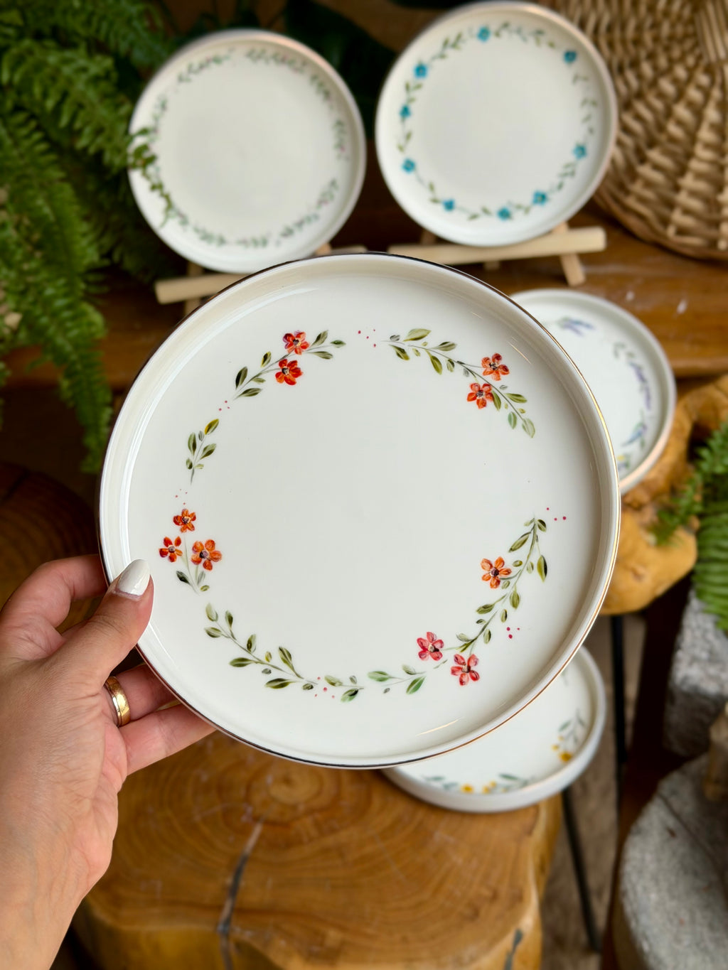 Floral Cake plates