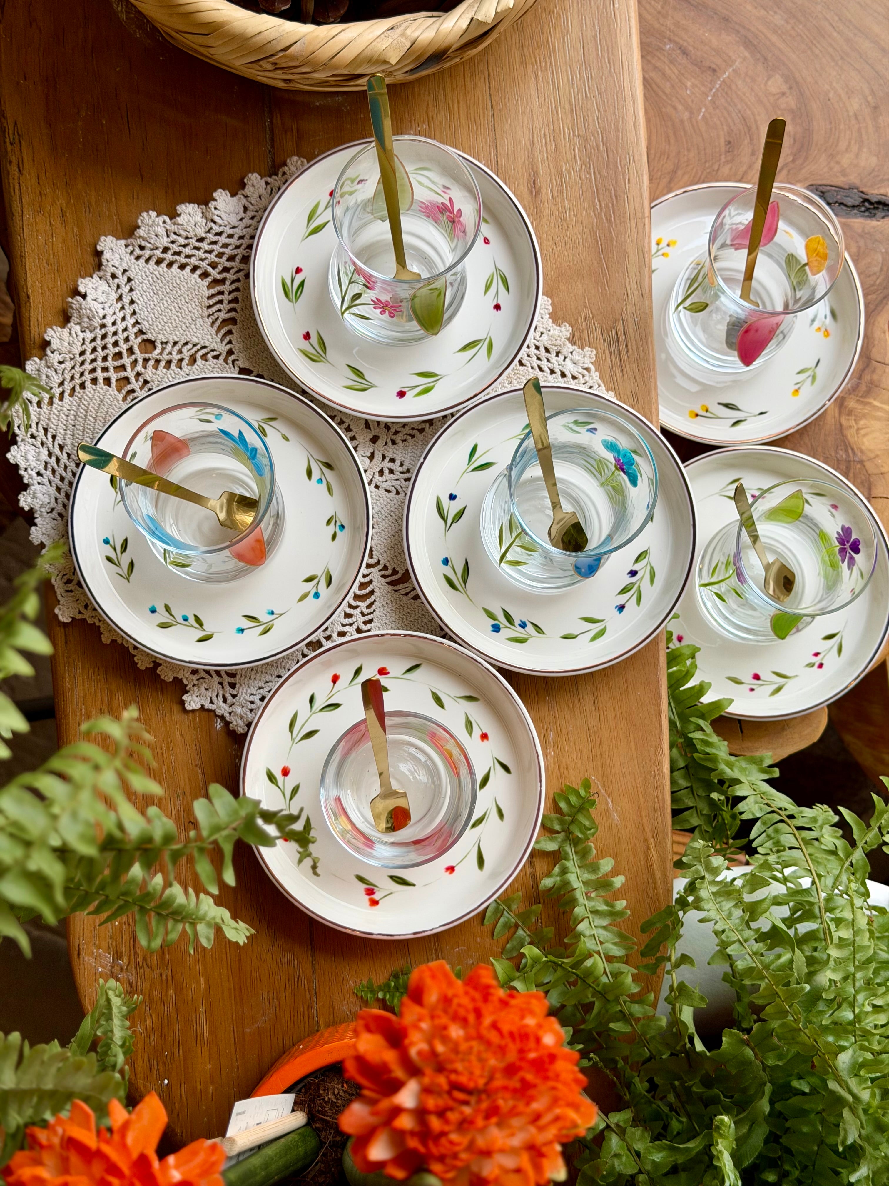 Floral tea set 90$