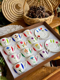 6 Floral coffee cups & 6 saucers 75$