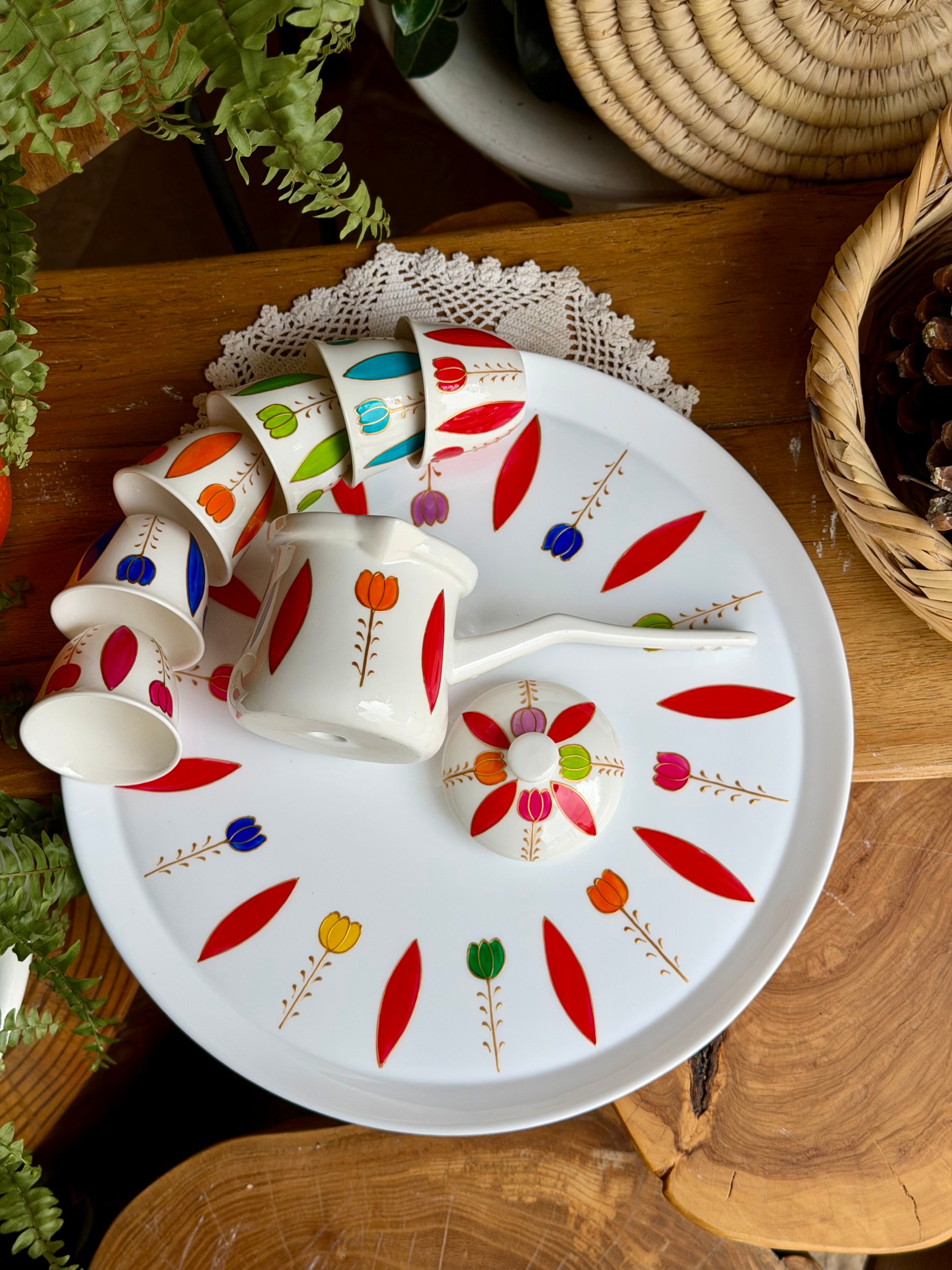 tulips coffee set