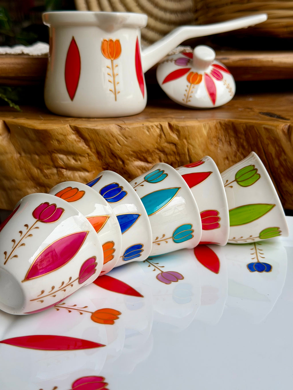 tulips coffee set