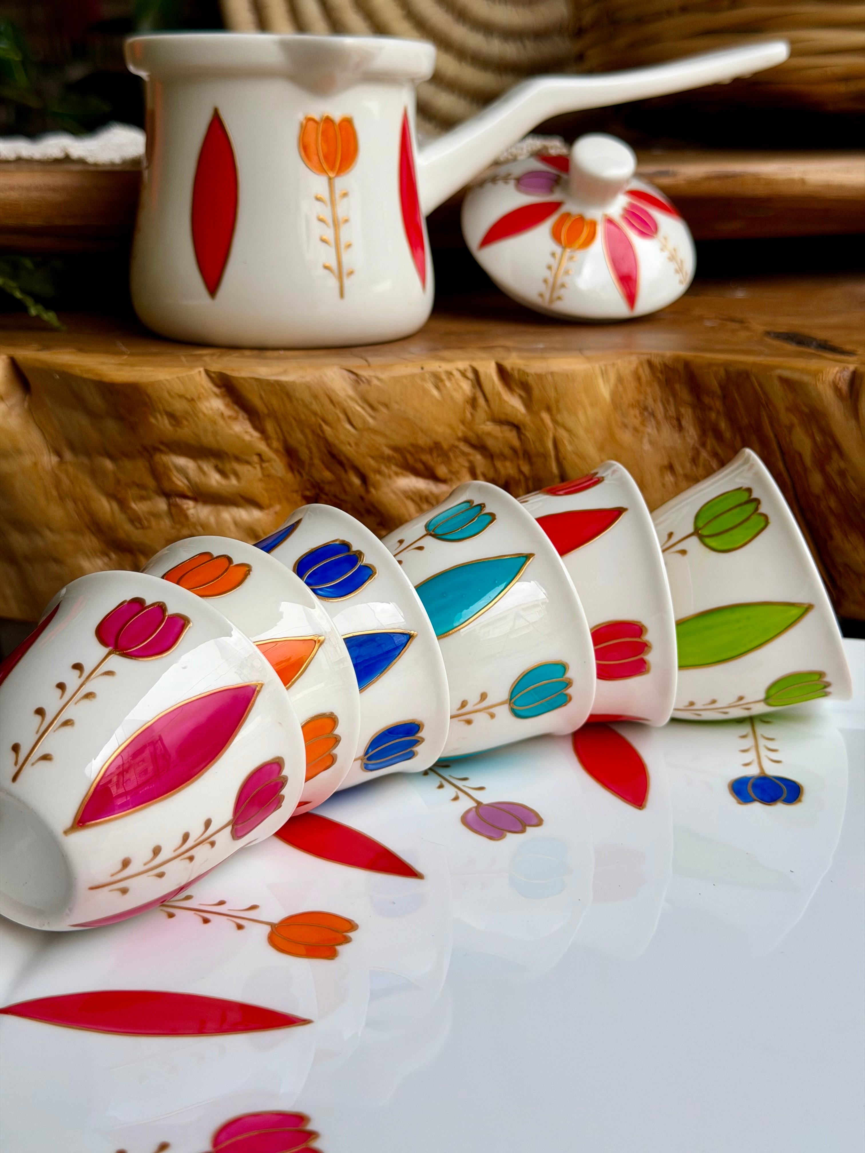 tulips coffee set