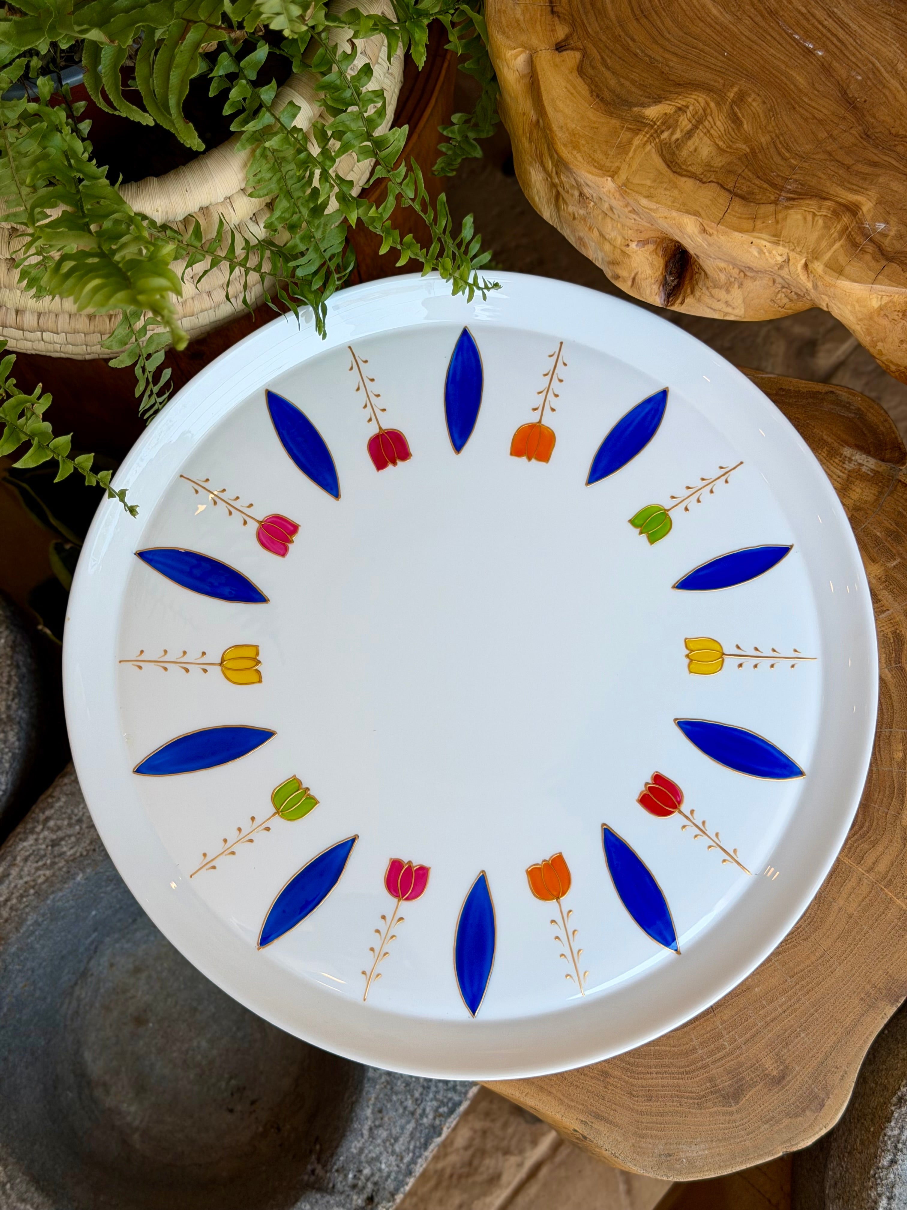 ceramic tray tulip collection 35$