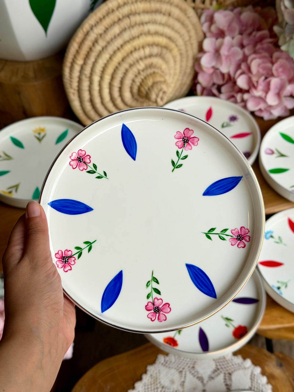 Floral Cake plates 120$