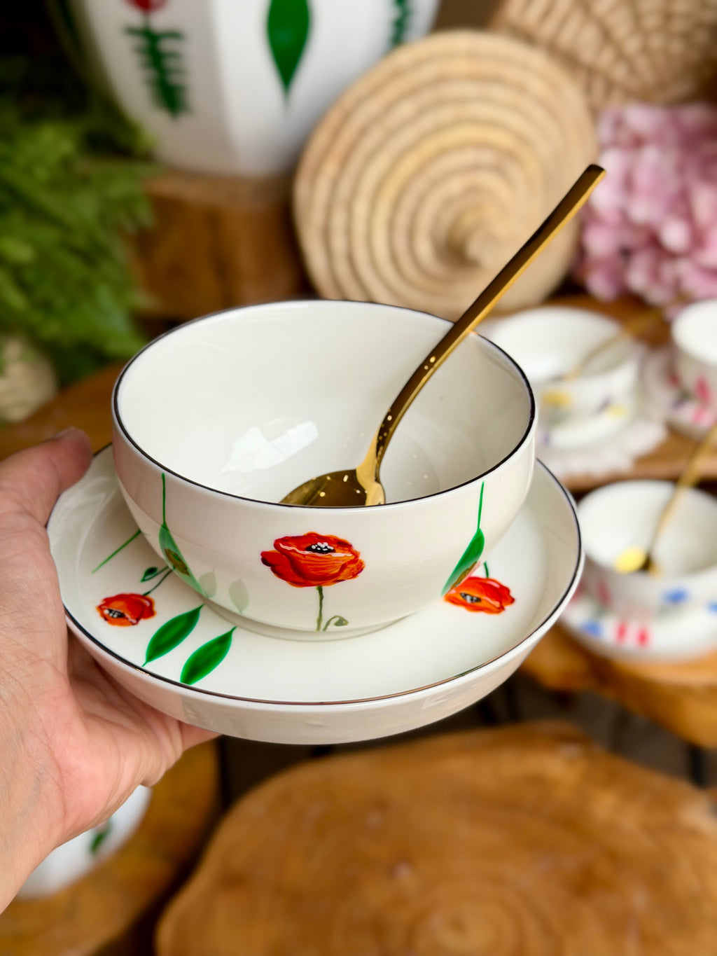 Floral Meghlé Bowl set 130$