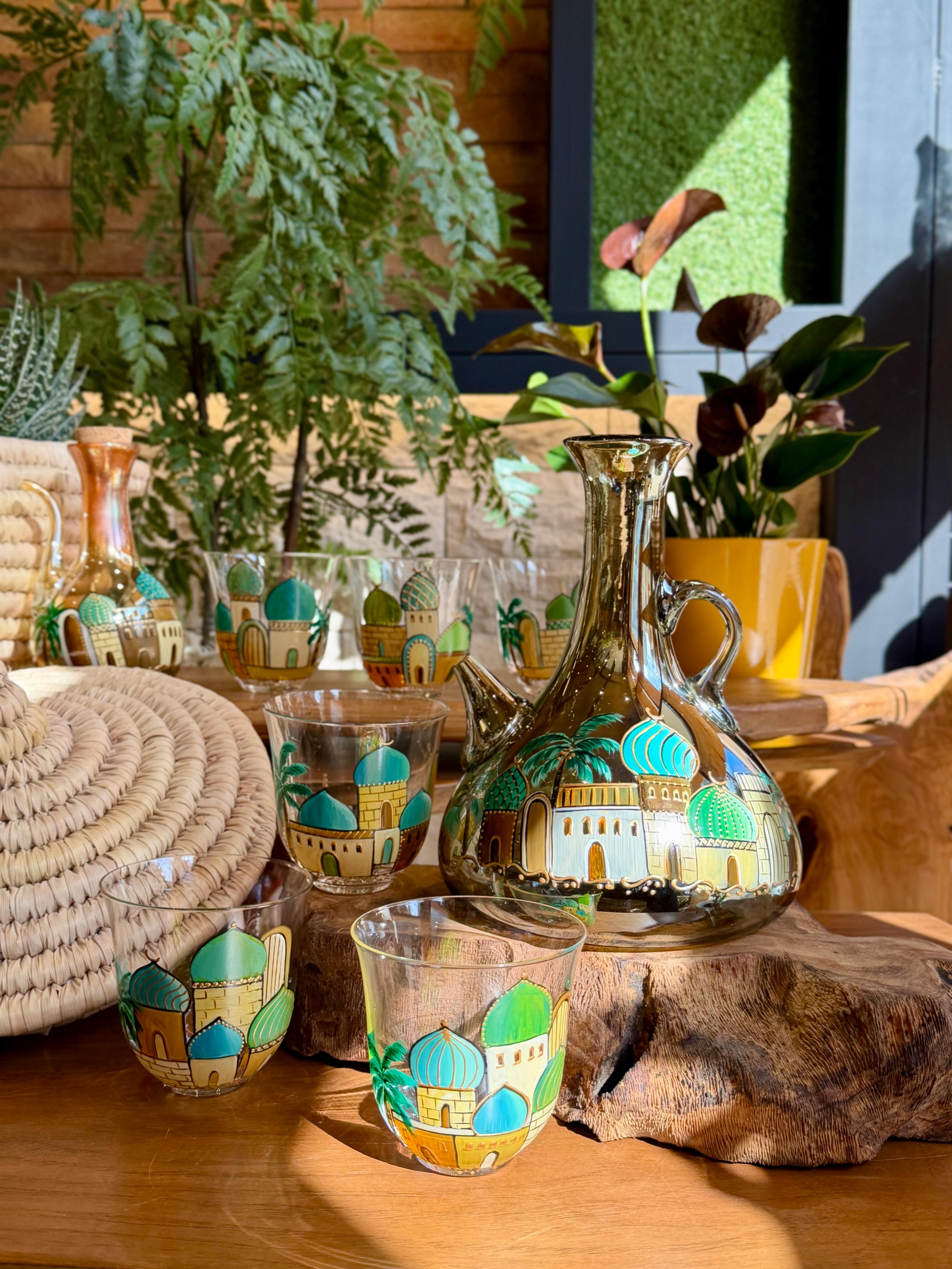 pastel color arabic architecture