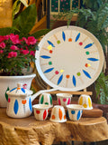 Blue tulip ceramic set