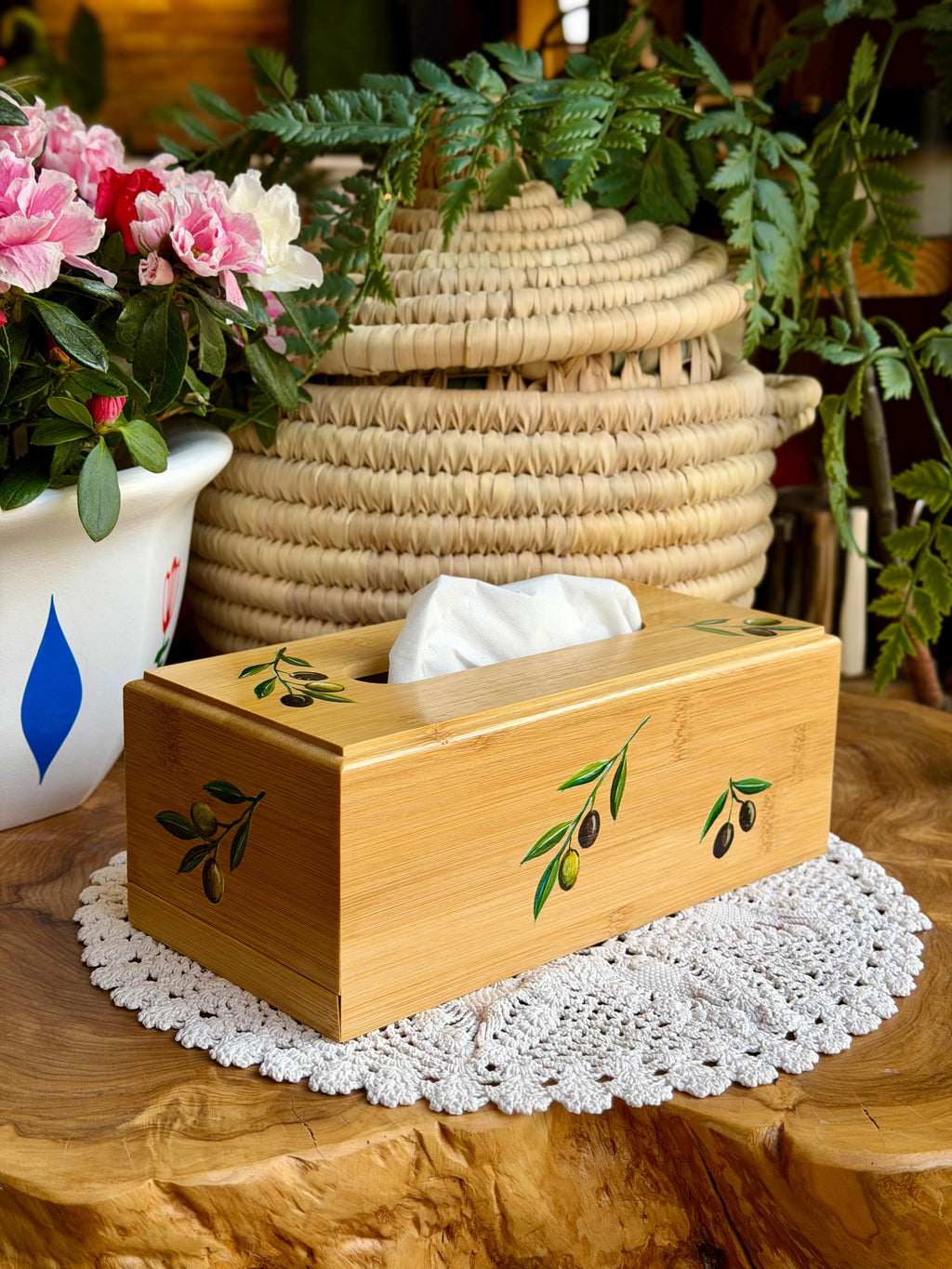 Wooden Tissue Box