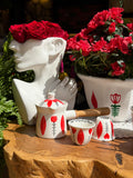 Red tulip coffee set