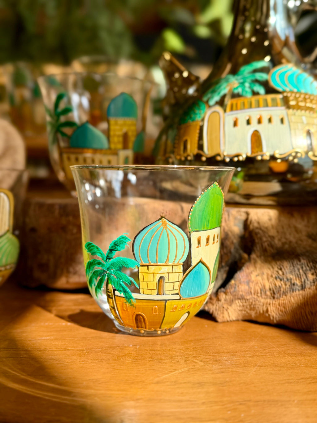 pastel color arabic architecture