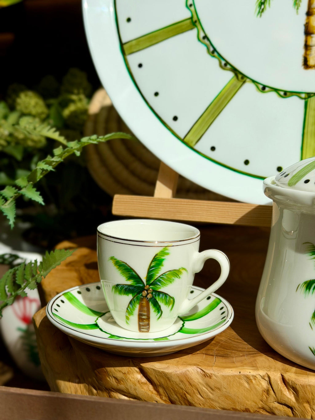 Palm collection coffee set