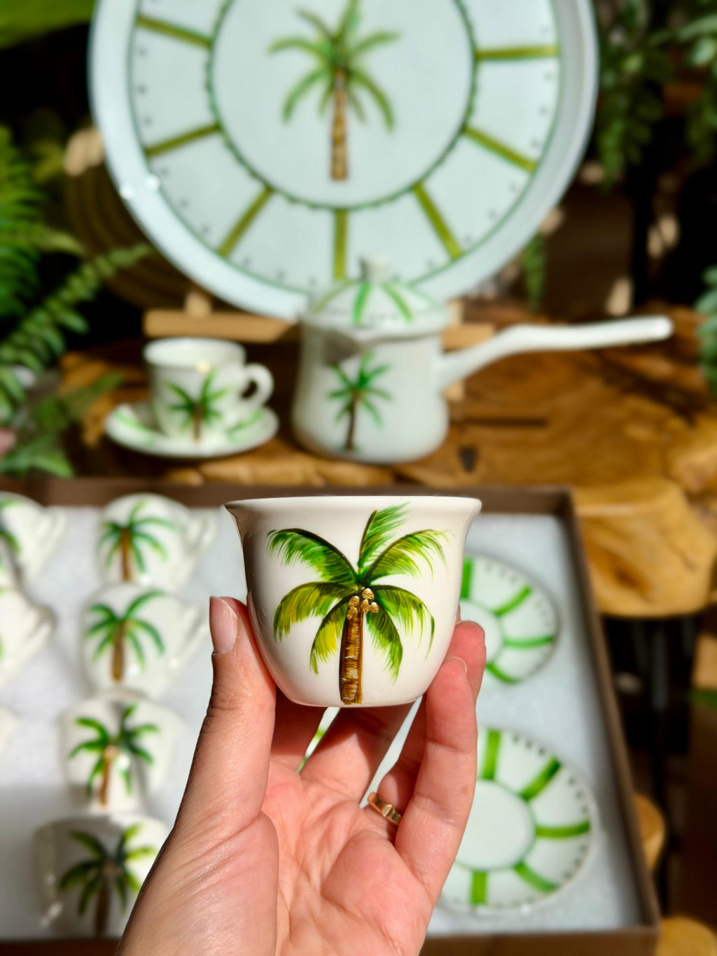 Palm collection coffee set