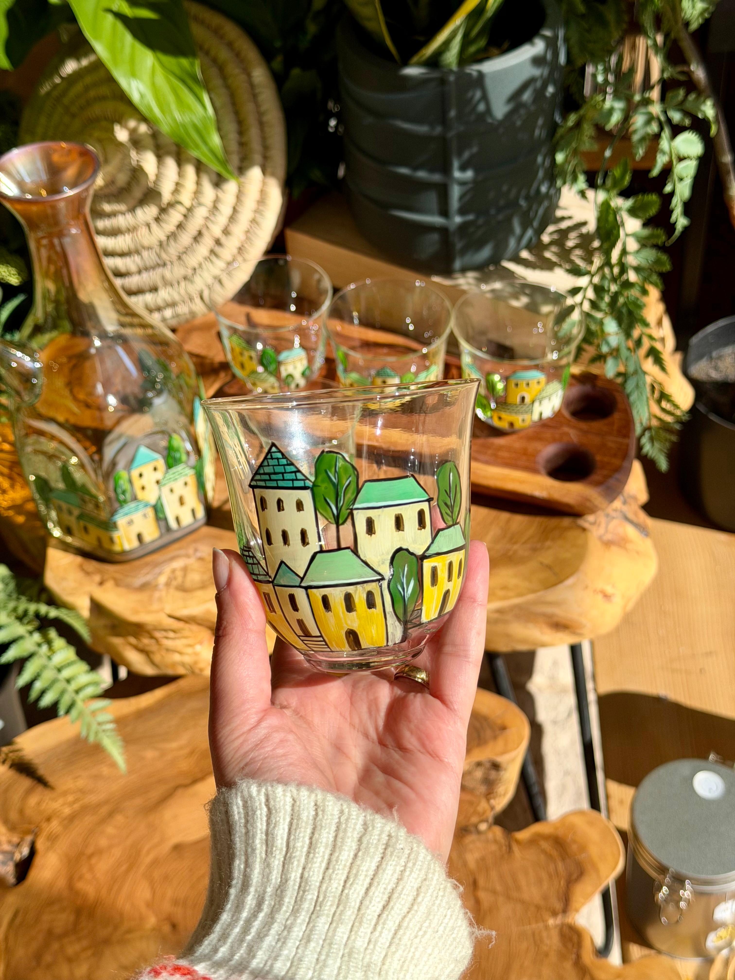 Golden village carafe set